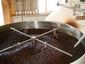 被烘培好的咖啡豆