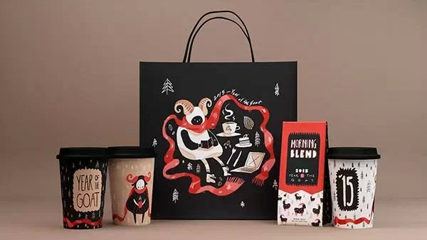 中国羊年咖啡包装设计