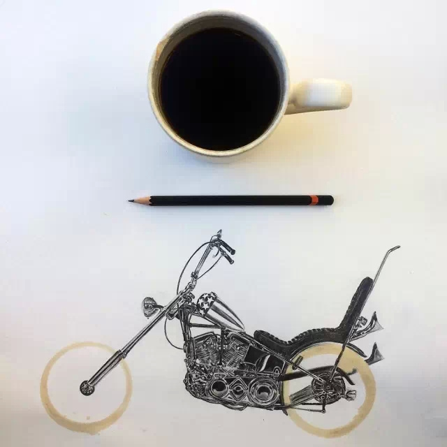 不是爱咖啡，而是爱画画！