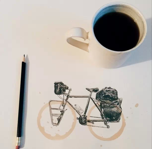 不是爱咖啡，而是爱画画！