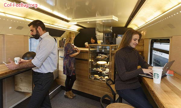 星巴克在火车上开咖啡馆 全球首家火车上的星巴克店