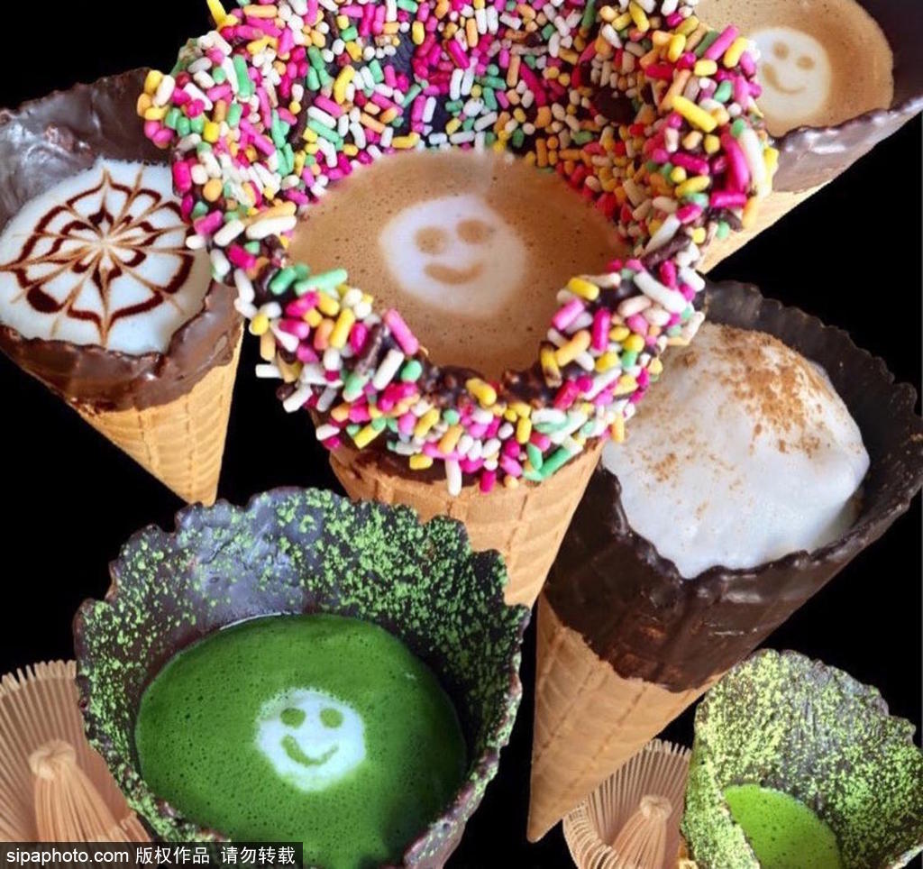 东京推出能喝的“甜筒”，脆皮咖啡